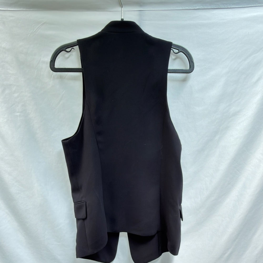 Derek Lam For Design Nation Sleeveless Open Front Vest Black Size Medium - Picture 8 of 9